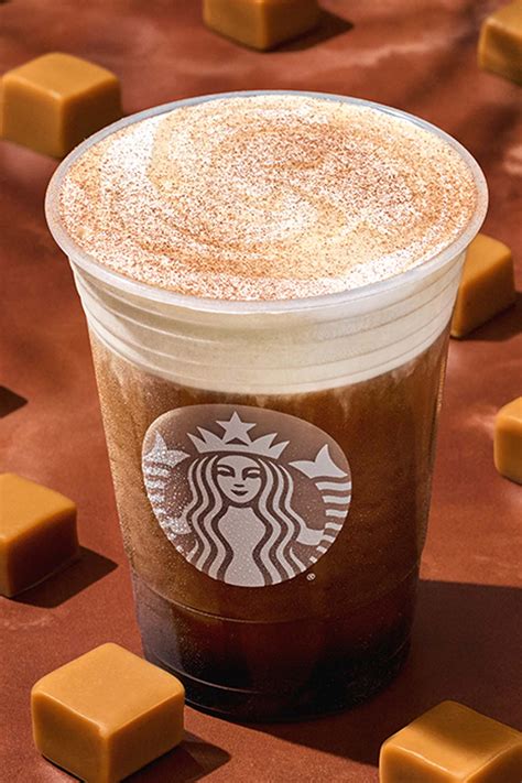 Starbucks Cinnamon Caramel Cream Nitro Cold Brew。